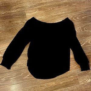 Black off the shoulder, chiffon top